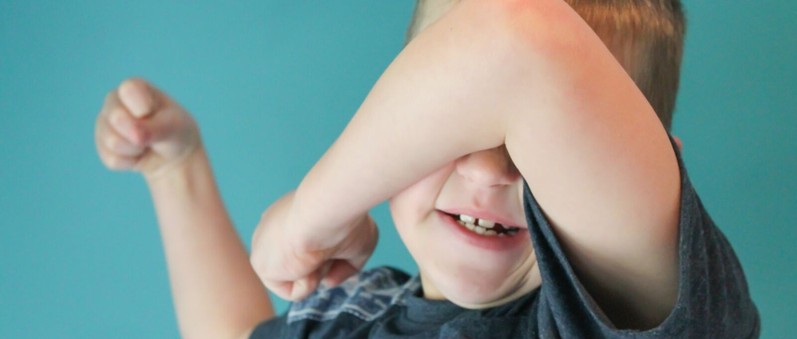 Explosive child getting ready to tantrum