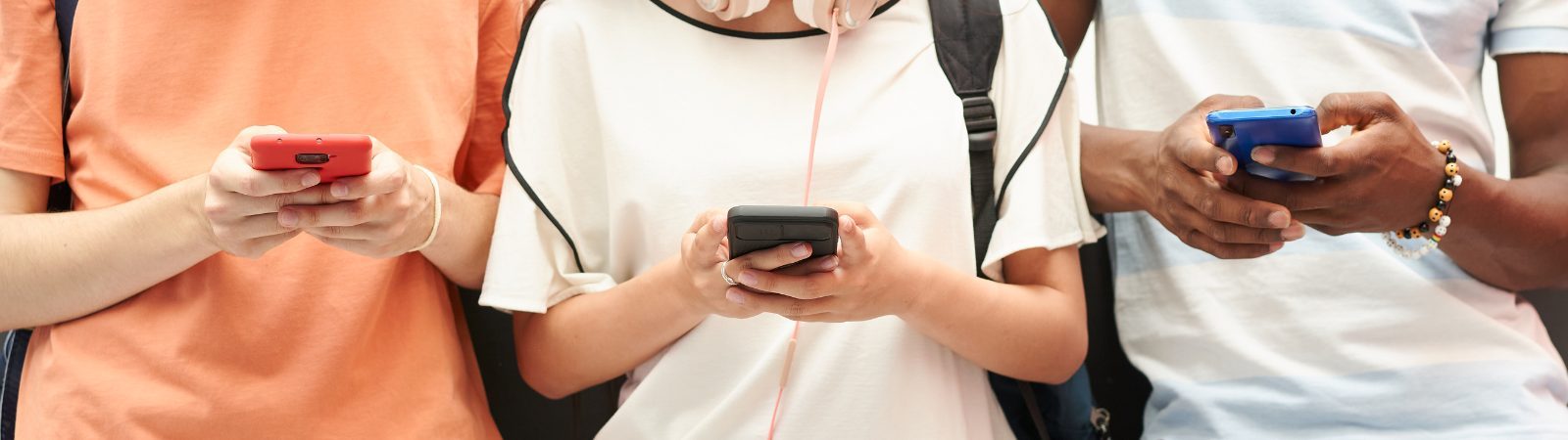 teen on their cell phone