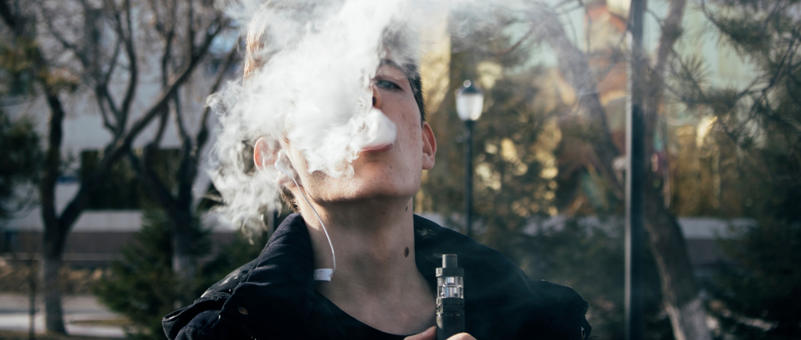 Teenager vaping and using nicotine