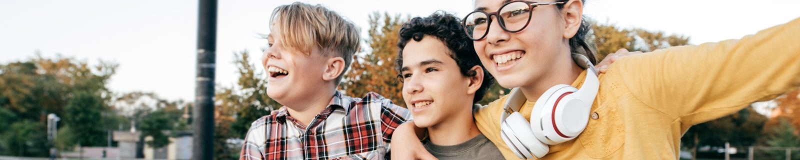 A group of teenagers seeking independence while out on a walk